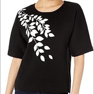 Calvin Klein Graphic Short-Sleeve Sweater NWT